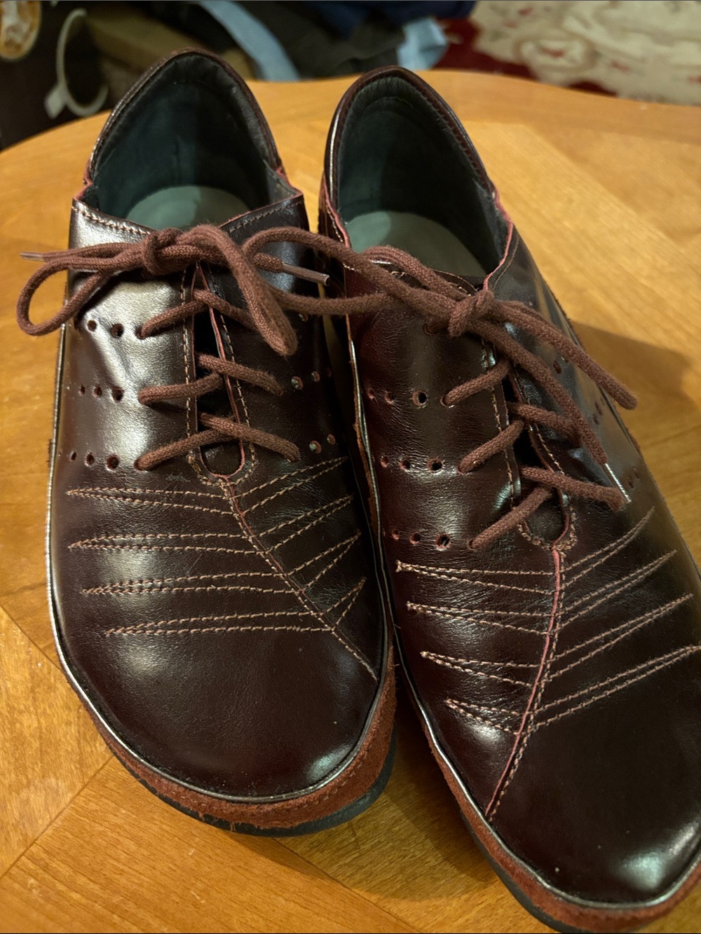 Naot Women's Lace-Up Oxfords in Dark Brown Leather